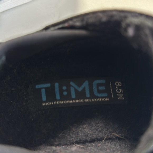 TI:ME Black Wool Lined Low Top Hybrid Slipper Sneaker SZ 8.5 - Picture 6 of 6